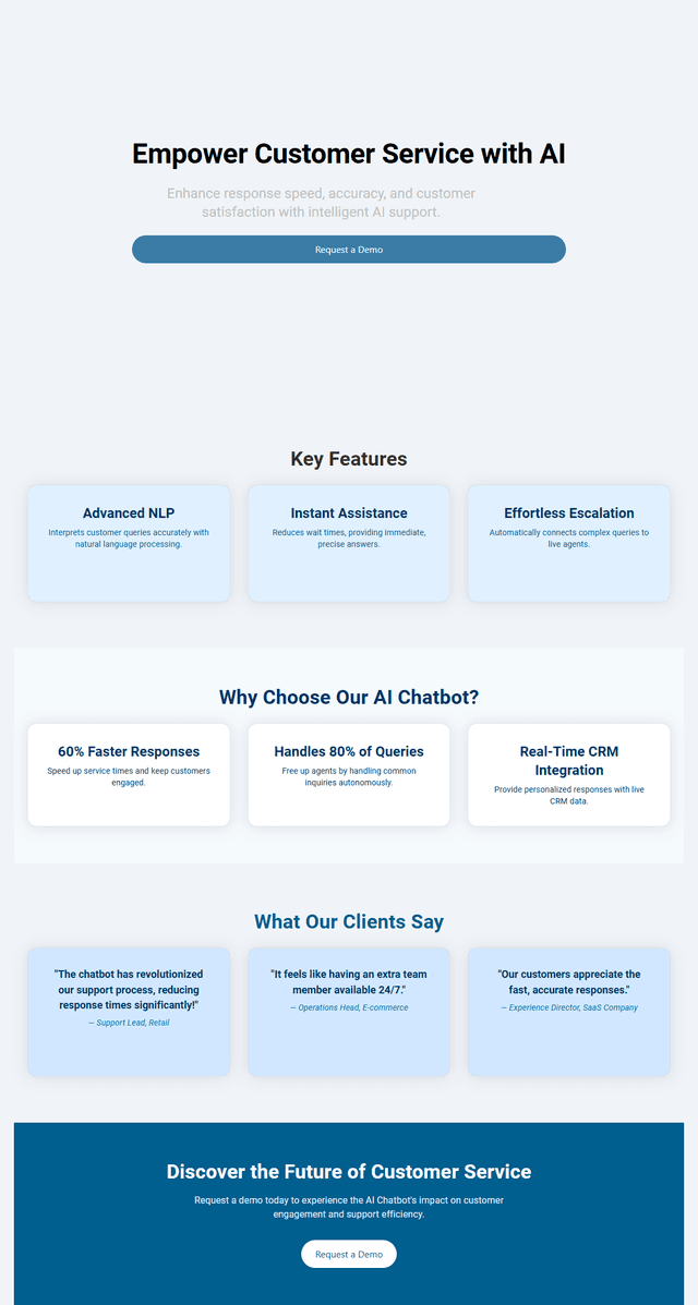 AI Chatbot for Customer Service